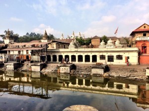 Right before a cremation occurred on those pyres. Don't drink the water! 