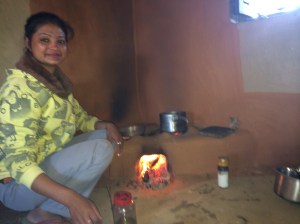 One of the paralegals making us lunch in her home in a mountain village