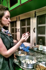 Making momos at SASANE